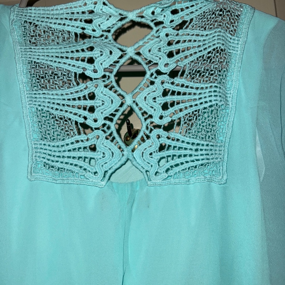 Joni Kristopher Elegant Aqua Sleeveless Dress BNWT - Picture 5 of 5